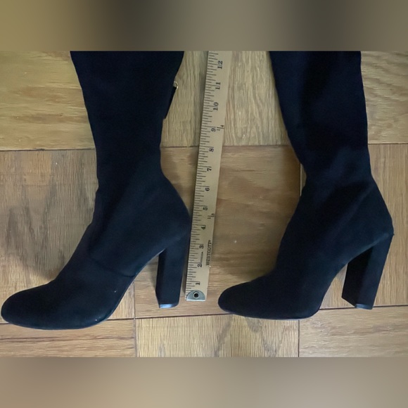 Steve Madden black knee high boots in stretchy suede - Picture 6 of 15
